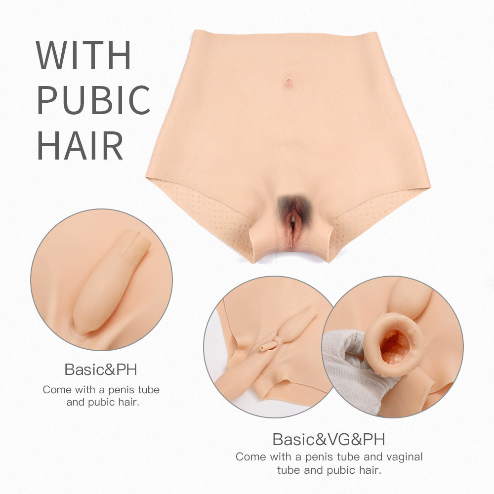 Hair Transplanted Fake Vagina Hip Enhance Pants