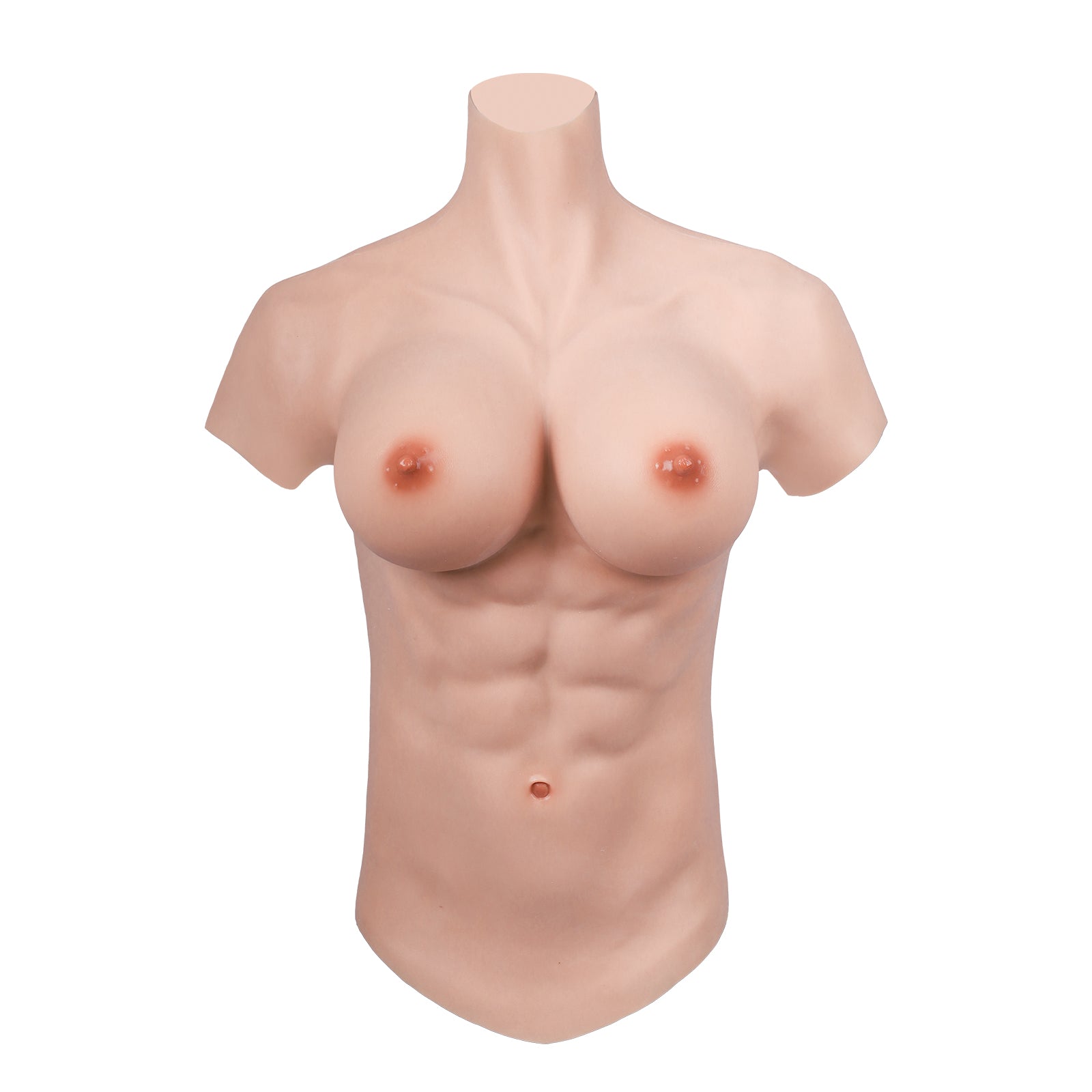 Prosthetic Breast, Breathable Soft Silicone Breastplate Flexible D Cup  Color 1 For Crossdressers For Post Op 