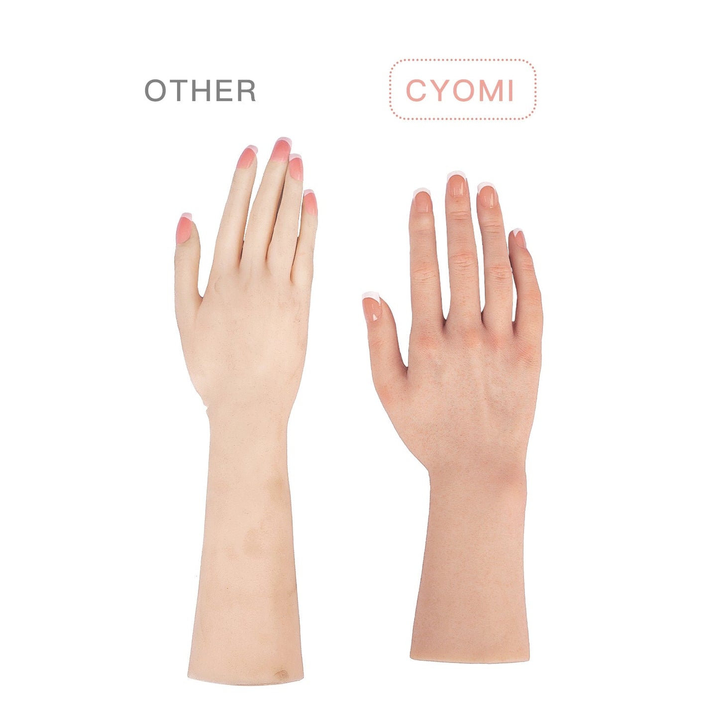 Female Life Size Hand with Acrylic nail