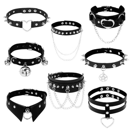 Gothic Choker Necklace Covering the Neck
