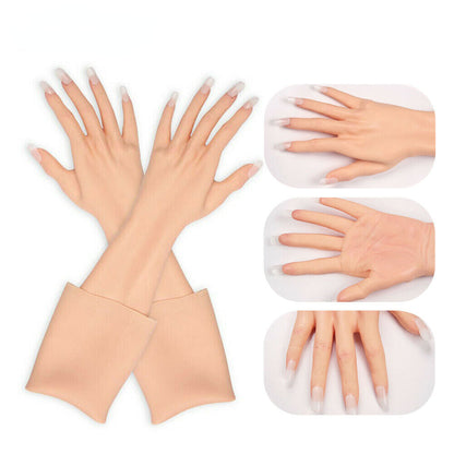 Female Gloves With Skin Texture for Crossdresser