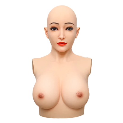 Alice E Cup Female Head Mask with Breast